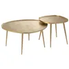 Image de Lot de 2 Tables Basses "Vinta" 72cm Or