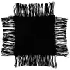 Image de Coussin Déco à Franges "Coleman" 45x45cm Noir