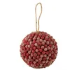 Image de Boule de Noël Déco "Baies" 17cm Rouge