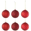 Image de Lot de 6 Boules de Noël "Elva" 8cm Rouge