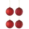 Image de Lot de 4 Boules de Noël "Elva" 10cm Rouge
