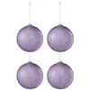 Image de Lot de 4 Boules de Noël "Perla" 12cm Mauve