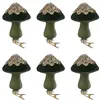 Image de Lot de 6 Sujets de Noël "Champignon" 10cm Vert