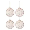 Image de Lot de 4 Boules de Noël "Branches" 12cm Rose