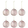 Image de Lot de 6 Boules de Noël "Rosie" 8cm Rose