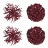 Image de Lot de 4 Boules de Noël "Corail" 10cm Rouge