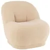 Image de Fauteuil Design Bouclette "Teddy" 88cm Beige