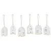 Image de Lot de 6 Sujets de Noël "Maison" 15cm Blanc & Or