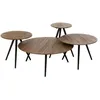 Image de Lot de 4 Tables Basses en Bois "Teck" 70cm Naturel