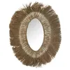 Image de Miroir Mural Ovale "Tressé" 100cm Naturel