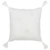 Image de Coussin Déco Fleurs Bali 45x45cm Blanc