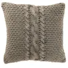 Image de Coussin en Tricot Tressé "Helena" 50x50cm Gris