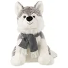 Image de Peluche Husky "Écharpe" 40cm Gris
