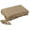 Image de Plaid 130x180 cm en tissu coton beige