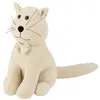 Image de Cale-Porte Chat "Noeud Papillon" 36cm Écru