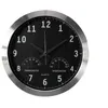 Image de HORLOGE MURALE EN ALUMINIUM AVEC THERMOMÈTRE & HYGROMÈTRE - Ø 35.5 cm