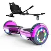 Image de GlidingShark Hoverboard Rose chromé 6.5 Pouces Bluetooth LED + Karting Ajustable Cadeau super