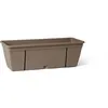 Image de Kit Jardiniere Avec Crochet En Métal, Réserve D'Eau Et Écarteur Pour Les Écoulements - Garden Id Smart - Taupe 50 Cm