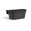 Image de Jardiniere+Crochet - Garden Id Star - Noir-Anth 50 X 21 Cm - Fixation Facile - Réserve D'Eau - Recyclé Et 100% Recyclable