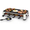 Image de Fritel RG 2170, chrome, acier inoxydable, Appareil à raclette, Noir, Argent