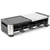 Image de Fritel rsg3280 raclette-steengrill 1400w 8persoons, Appareil à raclette, Blanc, Argent, Noir