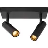 Image de Lucide, Spot de plafond, GRADO GU10 (MR11) Deckenstrahler 2-fach Modern Schwarz 22974/02/30 (GU10)