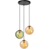 Image de Lucide, Suspension, MONSARAZ - Suspensions - Ø 35 cm - 3xE27 - Vert 45493/03/33 (E27)