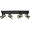 Image de Lucide, Spot de plafond, UPTON GU10 Deckenstrahler 4-fach Modern Rauchfarbe 57900/04/65 (GU10)