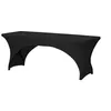 Image de Housse extensible pour table rectangulaire - arqué - noir