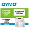 Image de DYMO LabelWriter - Blanc - 57 x 32 mm 1000 étiquette(s) (1 rouleau(x) x 1000 étiquettes multi-emploi - pour DYMO LabelWriter 310, 315, 320, 330, 400, 450, 4XL, SE450, Wireless