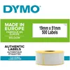 Image de DYMO LabelWriter MultiPurpose - Blanc - 19 x 51 mm 500 étiquette(s) (1 rouleau(x) x 500 étiquettes multi-emploi - pour DYMO LabelWriter 310, 315, 320, 330, 400, 450, 4XL, SE450, Wireless