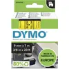 Image de Dymo, Ruban d'étiquetage, S0720730 Bande standard (0.90 cm, Jaune, Noir)