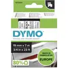 Image de Dymo, Ruban d'étiquetage, S0720820 Bande standard (1.90 cm, Noir, Transparent)