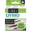 Image de Dymo, Ruban d'étiquetage, S0720910 Bande standard (1.90 cm, Noir)