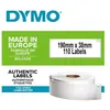 Image de DYMO LabelWriter - Noir sur blanc - 190 x 38 mm 110 étiquette(s) (1 rouleau(x) x 110 étiquettes pour classeurs à levier - pour DYMO LabelWriter 310, 320, 330, 330 Turbo, 400, 400 Duo, 400 Turbo, 400 Twin Turbo