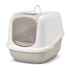 Image de Savic Nestor XXL Maison de toilette moka / blanc pour chat - Maison de toilette pour chat
