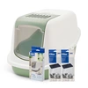Image de Maison de toilette Savic Nestor pour chat - vert / blanc