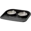 Image de Plateau repas 2 x 300 ML, noir pour chien ou chat