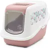 Image de Savic Kattenbak Nestor Impression Flamingo Roze / Wit, Bac à litière pour chat
