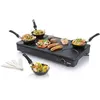 Image de Set mini woks, crêpière et gril 1000w noir Domo DO8712W