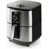 Image de Domo DO536FR Friteuse d'air Boîtier Cool-touch, protection contre la surchauffe, fonction minuterie, Friteuse, Argent, Noir