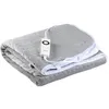 Image de Chauffe-lit électrique 1 personne - 6 Niveaux de chaleur - Favorise la relaxation - Molleton de flanelle - 150 x 80 cm - Gris