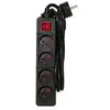 Image de CHACON Bloc multiprise avec interrupteur 4 prises 16A 1,5m noir