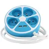 Image de Multiprise Design Circulaire - Chacon - 4X16 A - Cordon 1,5 M - Avec 2 Usb-A + Interrupteur - Bleu