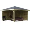 Image de Solid Abri de Jardin Maisonnette Chalet Kiosk Combination 437x437