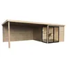 Image de Abri de jardin Sagres 3036 x 3036 mm + auvent 3948 mm ? 28 mm