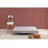 Image de DEKO DREAM Rakenne Sommier tapissier a lattes 140 x 190 cm - Bois massif gris + Pieds