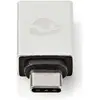 Image de Nedis Adaptateur USB- USB 3.1- USB type-C mâle- USB-A femelle- 5 Gbps- Nickelé-, Adaptateur USB, Argent