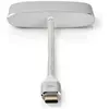 Image de Nedis Adaptateur USB - USB 3.2 Gen 1 - USB Type-C  mâle - HDMI/A femelle/C femelle - 0.20 m - rond - V (USB-C), Station d'accueil + hub USB, Argent