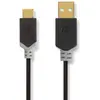 Image de Nedis Câble Usb 2.0 Ccbw60600at10 Usb-a M-usb-c M 480mb/s Plaqué Or 1 M 60w
